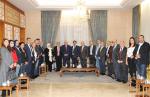 Mrs. Bahia Hariri, Dr. Fadi Gemayel, Mr. Ali El Abdallah, with the board members of Arab Federation Mrs. Bahia Hariri, Dr. Fadi Gemayel, Mr. Ali El Abdallah, with the board members of Arab Federation